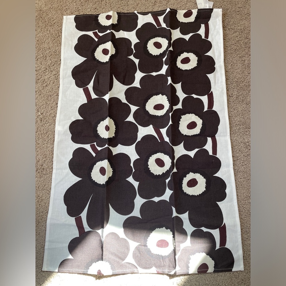 Marimekko unikko Kitchen towel  /cotton and Linen / New